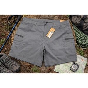 Eddie Bauer First Ascent Guide Shorts Womens 18 Grey UPF 50+ Hiking Outdoor NWT